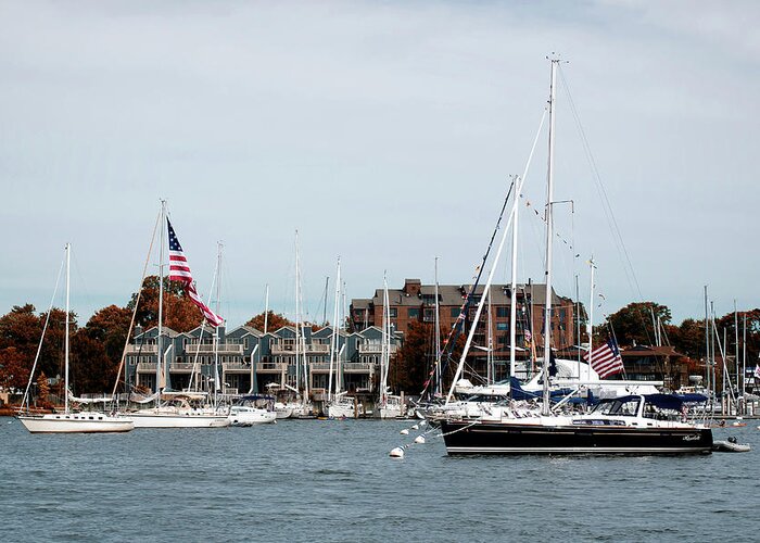 Annapolis Greeting Card featuring the photograph Annapolis Harbor by Richard Macquade