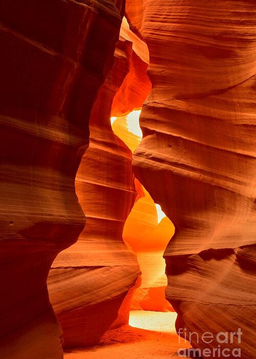 Antelope Candle Greeting Card featuring the photograph Antelope Canyon Candle by Adam Jewell