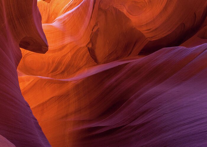 Lower Antelope Canyon Greeting Card featuring the photograph Antelope Canyon Fire by Lon Dittrick