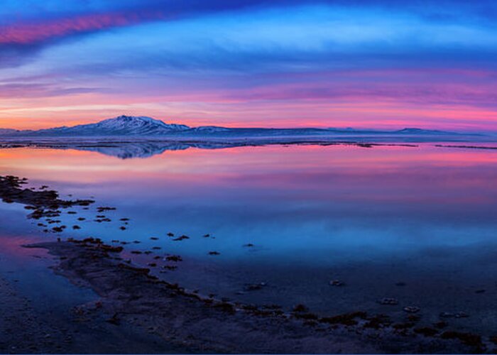 Sunrise Greeting Card featuring the photograph Antelope Island Sunrise by Michael Ash