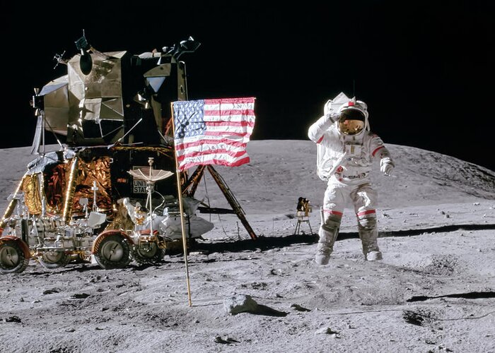 Apollo 16 Greeting Card featuring the photograph Apollo 16 by Peter Chilelli