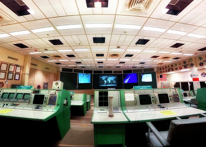 Nasa Greeting Card featuring the photograph Apollo Mission Control - Space Center Houston - NASA by Jason Politte