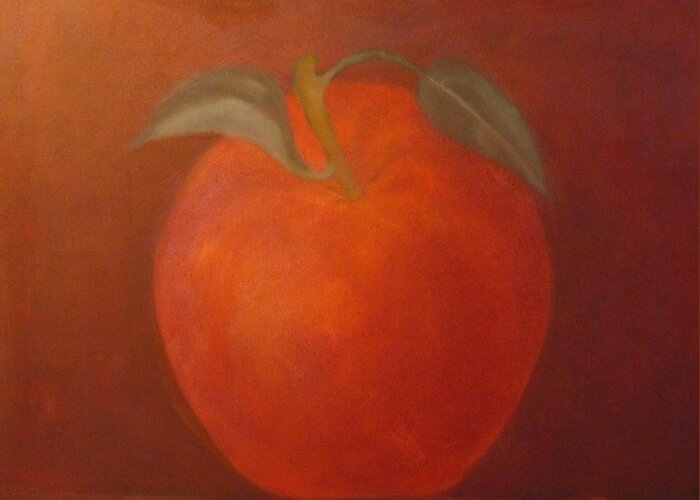 Fruit Greeting Card featuring the painting Apple of My Eye by Bruce Ben Pope