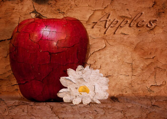 Apple Greeting Card featuring the photograph Apple with Daisy by Tom Mc Nemar