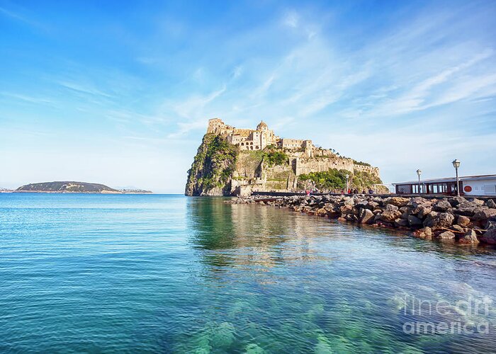 Ischia Greeting Card featuring the photograph Aragonese Castle on Ischia by Ariadna De Raadt