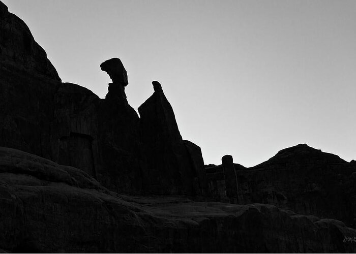Arches Greeting Card featuring the photograph Arches NP XVI BW by David Gordon