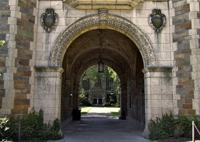 Facades Greeting Card featuring the photograph Archway To Education by Richard Gregurich