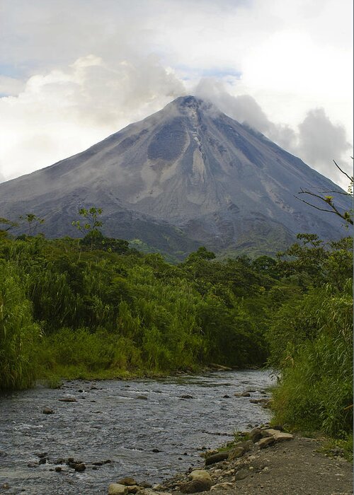 Costa Rica Greeting Card featuring the photograph Arenal By Day by John and Julie Black