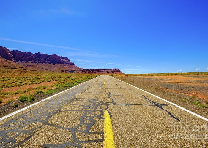 Arizona Greeting Card featuring the photograph Arizona Desert Highway by Raul Rodriguez