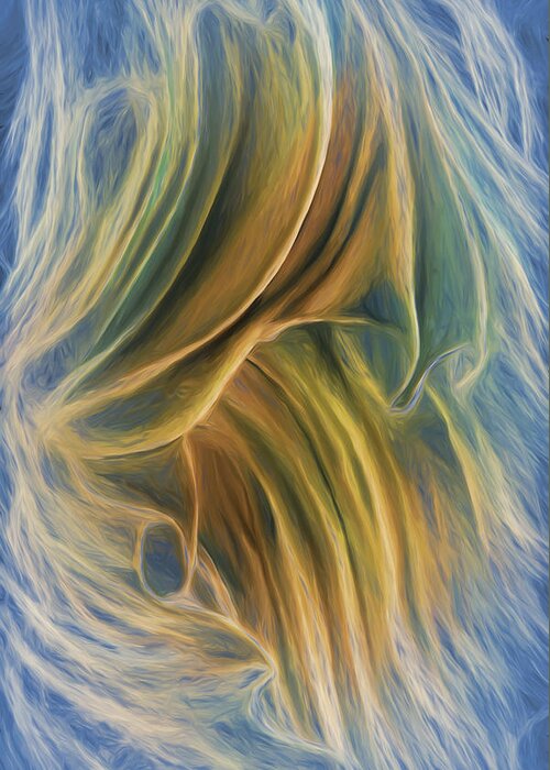 Abstract Experimentalism Greeting Card featuring the digital art Arrhythmia and Blues by Becky Titus