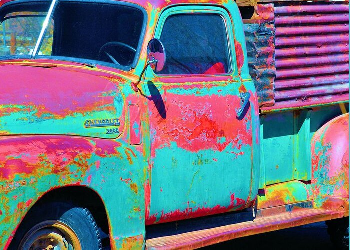 Chevy Greeting Card featuring the photograph Arroyo Seco Truck 1 by Jacqui Binford-Bell
