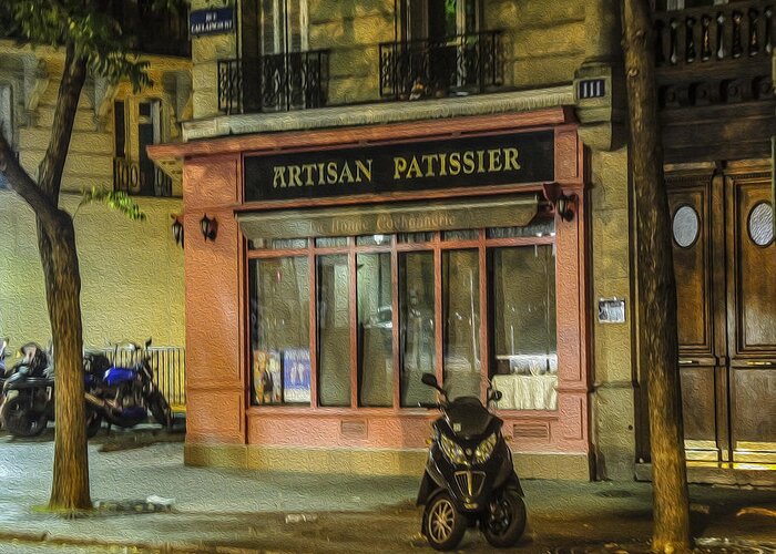 Artisan Patissier Greeting Card featuring the photograph Artisan Patissier Montmartre Paris by Sally Ross