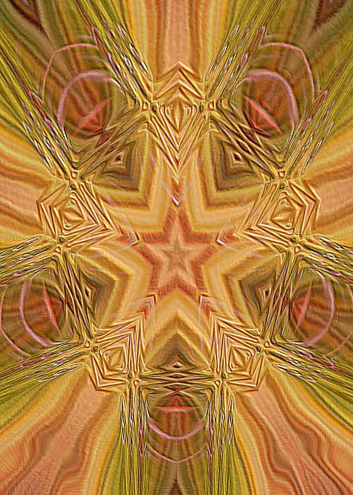 Abstract Greeting Card featuring the digital art Artistic Star of Texas by Linda Phelps