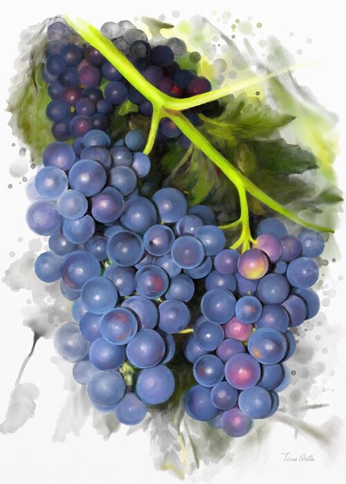 Painting Greeting Card featuring the painting Concord grape by Ivana Westin