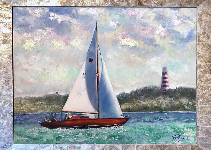 The Artist Josef Greeting Card featuring the painting Mara's Abaco Vacation by Josef Kelly