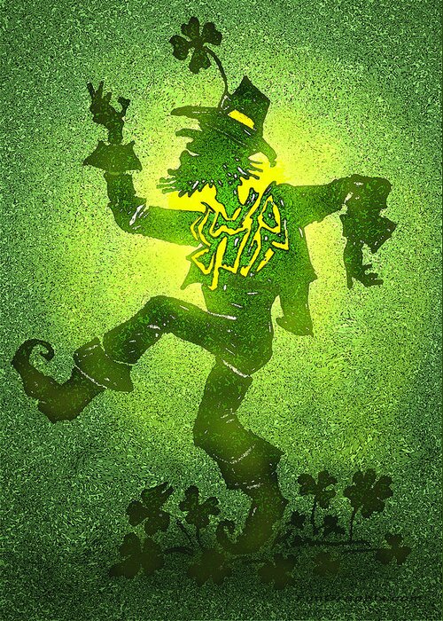 St. Patrick Greeting Card featuring the digital art Patty by Kevin Middleton