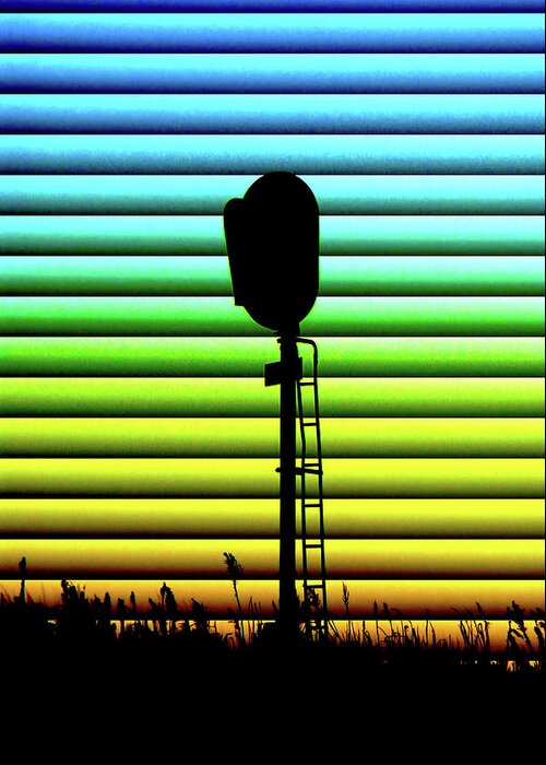 Bill Kesler Photography Greeting Card featuring the photograph Signal At Dusk by Bill Kesler