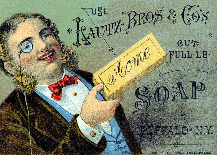 Vintage Greeting Card featuring the painting 19th C. Lautz Brothers Soap by Historic Image
