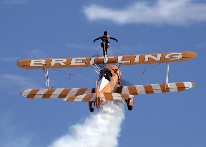 Wingwalkers Greeting Card featuring the photograph Ascending by Ang El