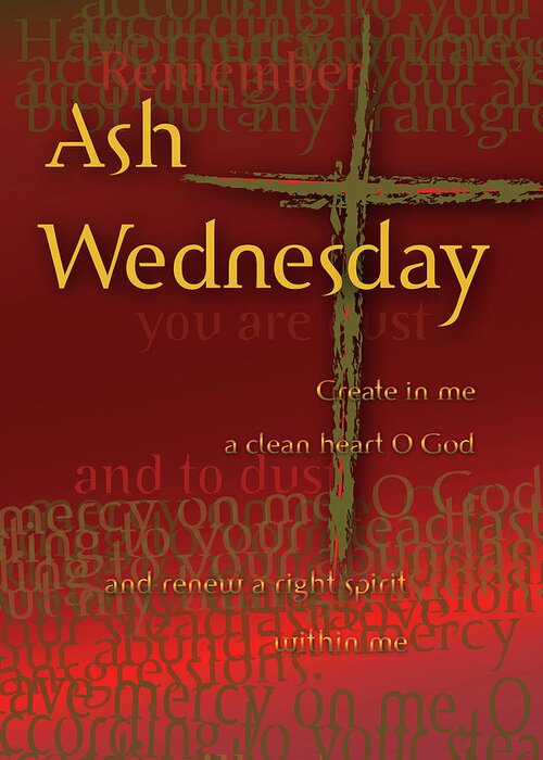 Poster Greeting Card featuring the digital art Ash Wednesday by Chuck Mountain