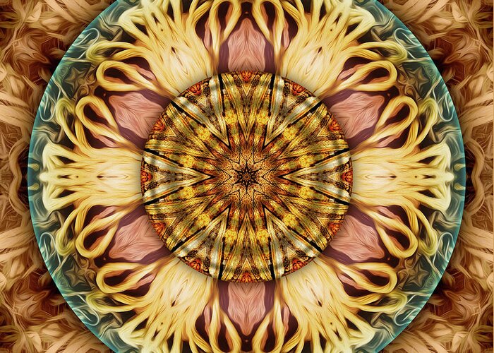 Mandalas From Trash Greeting Card featuring the digital art At The End Of My Rope by Becky Titus