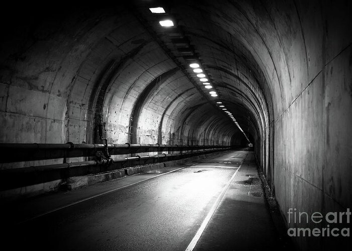 Tunnel Greeting Card featuring the photograph At The End of The Tunnel by Ana V Ramirez