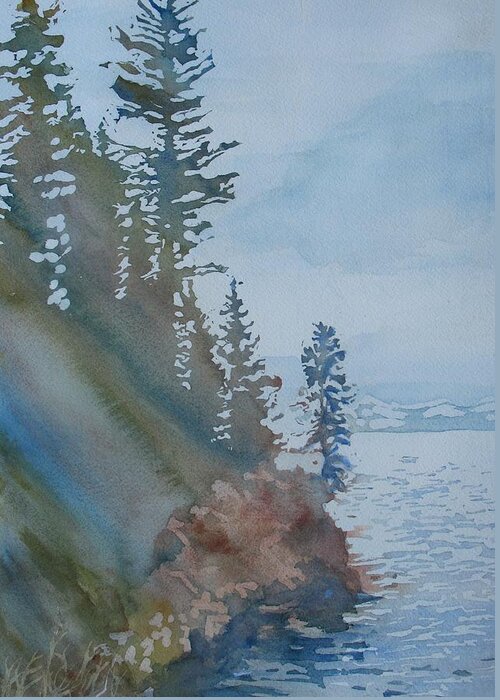 Watercolor Greeting Card featuring the painting At The Water's Edge by Jenny Armitage