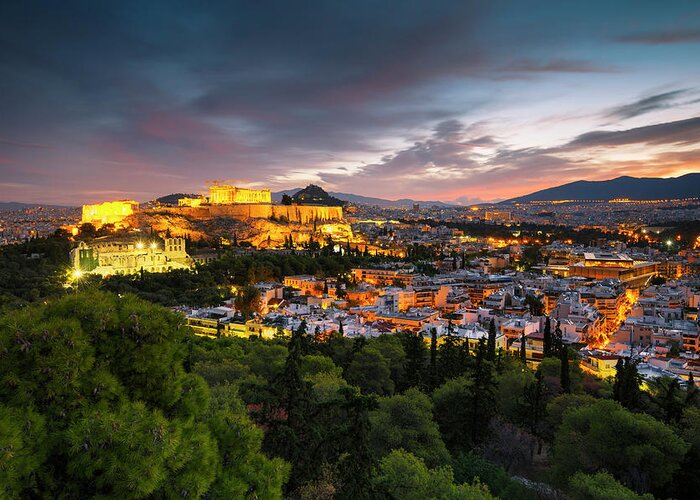 Europe Greeting Card featuring the photograph athens 'XCVIII by Milan Gonda