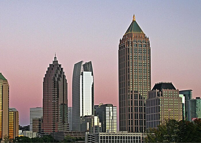 Atlanta Greeting Card featuring the photograph Atlanta, Georgia - Midtown at Dusk by Richard Krebs
