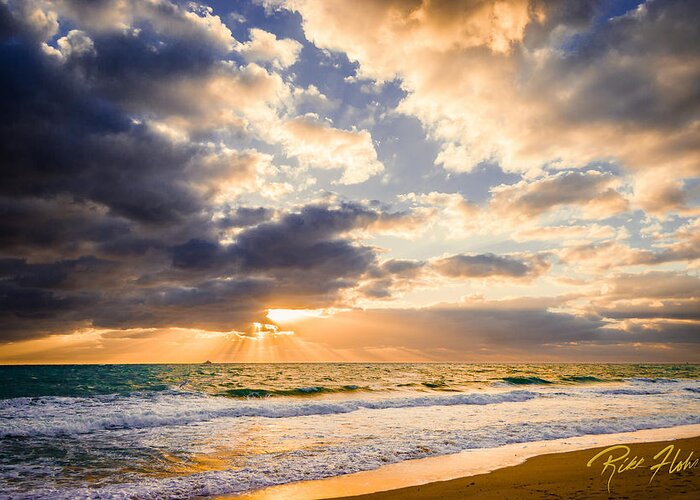 Florida Greeting Card featuring the photograph Atlantic Sunrise by Rikk Flohr