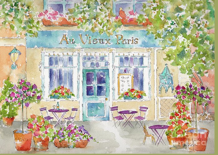 Impressionism Greeting Card featuring the painting Au Vieux Paris by Pat Katz