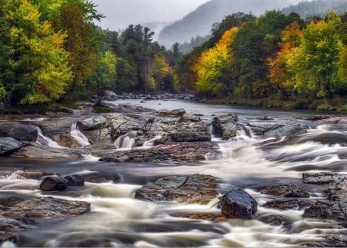 Ausable River Jay Ny Greeting Card featuring the photograph Ausable Cascades by Mark Papke