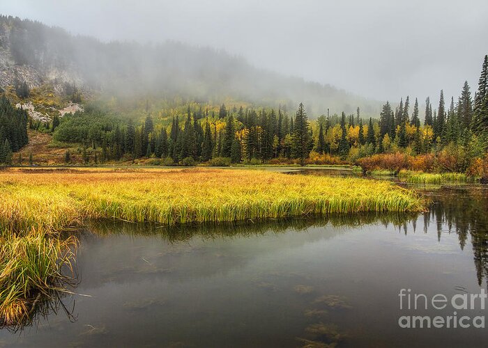 Autumn Greeting Card featuring the photograph Autumn Begins at Silver Lake by Spencer Baugh