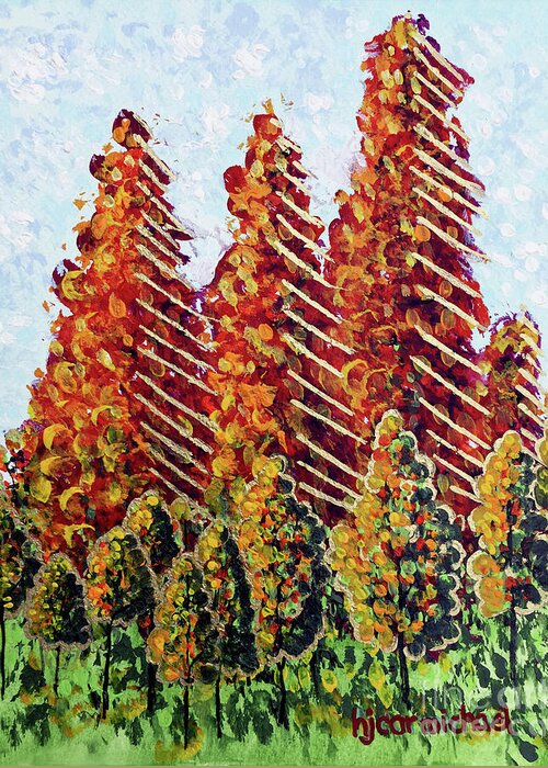 Autumn Christmas Greeting Card featuring the painting Autumn Christmas by Holly Carmichael