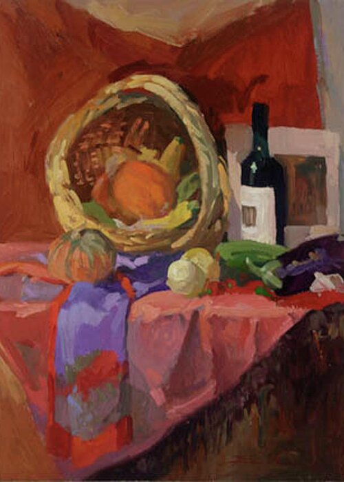 Still Life Paintings Greeting Card featuring the painting Autumn Collection by Elizabeth J Billups