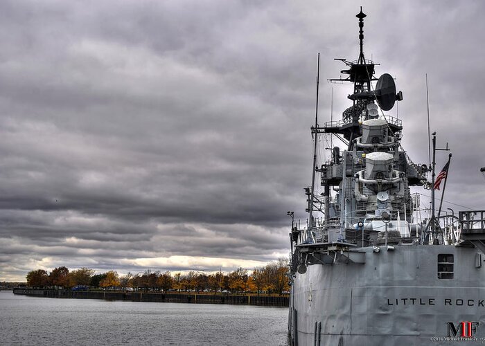 Buffalo Greeting Card featuring the photograph AUTUMN DAYS at the NAVAL BASE PARK by Michael Frank Jr