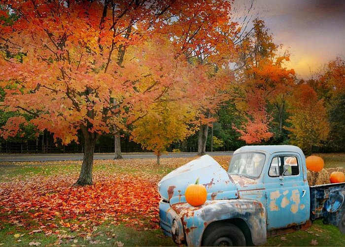 Autumn Delivery Greeting Card featuring the photograph Autumn Delivery by Diana Angstadt