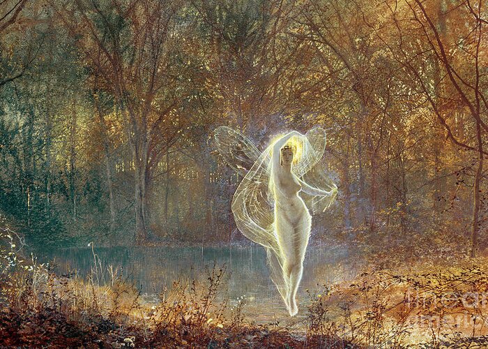 Autumn Greeting Card featuring the painting Autumn by John Atkinson Grimshaw