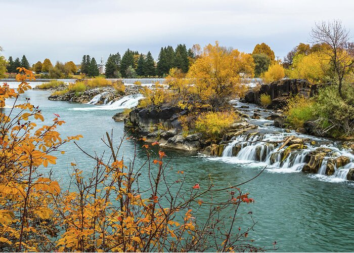 Autumn Greeting Card featuring the photograph Autumn On The Snake River by Yeates Photography