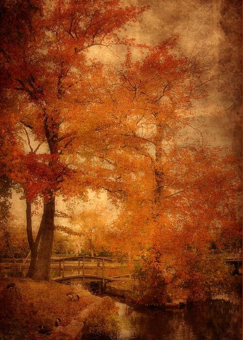 Autumn Landscapes Greeting Card featuring the photograph Autumn Tapestry - Lake Carasaljo by Angie Tirado
