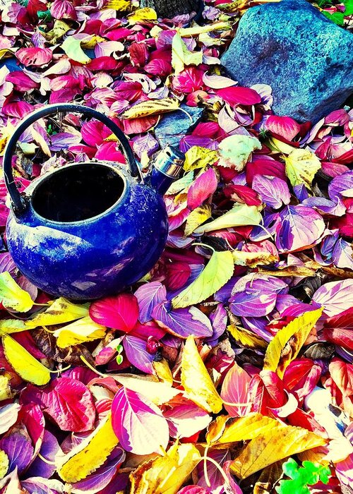 Tea Pot Greeting Card featuring the photograph Autumn Tea by Brad Hodges