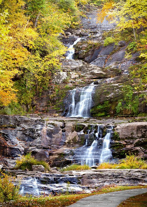 Waterfall Greeting Card featuring the photograph Autumn Waterfall by Brian Caldwell
