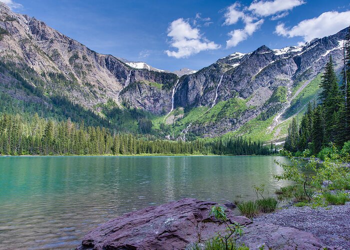Avalanche Lake Greeting Card featuring the photograph Avalanche Lake by Adam Mateo Fierro