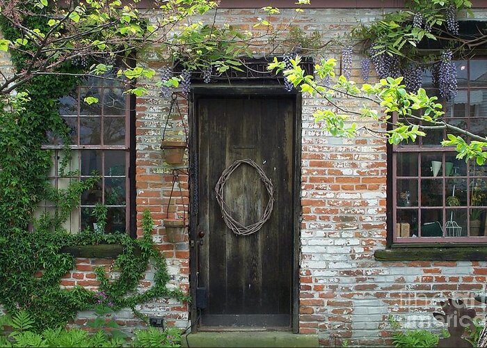 Door Greeting Card featuring the photograph B and B Door by Carol Sweetwood