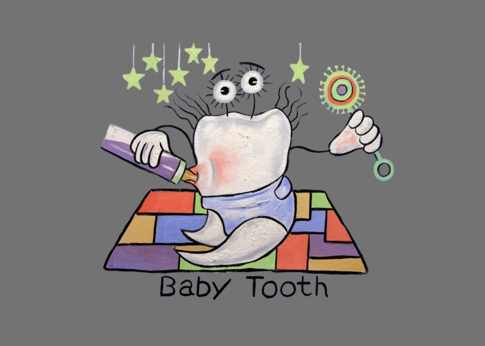 Baby Tooth T-shirts Greeting Card featuring the painting Baby Tooth T-Shirt by Anthony Falbo