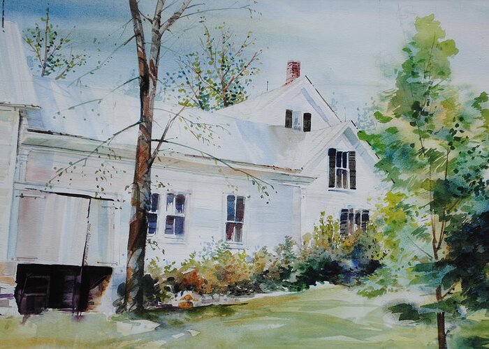 Countryside Homes Greeting Card featuring the painting Backside Inn by P Anthony Visco