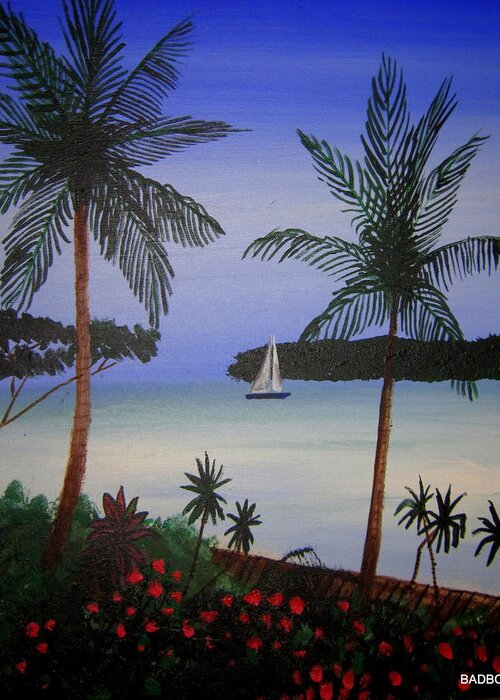 Water Greeting Card featuring the painting Badbay by Robert Francis