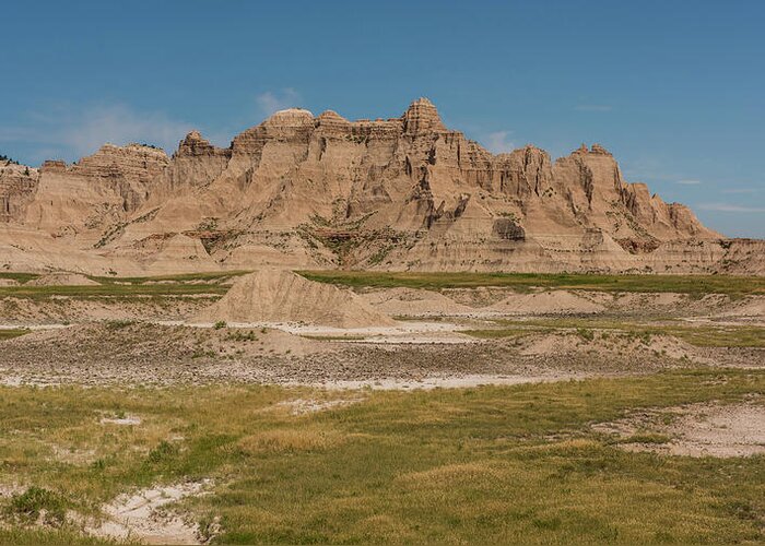 Badlands Greeting Card featuring the photograph Badlands National Park in South Dakota by Brenda Jacobs