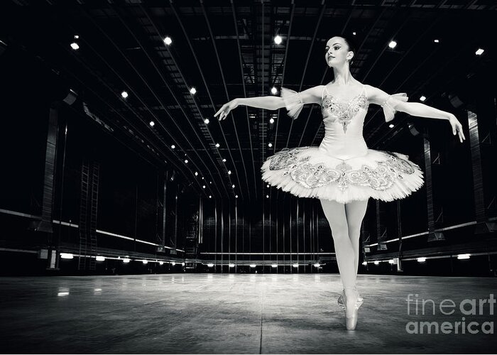 Ballet Greeting Card featuring the photograph Ballerina by Dimitar Hristov