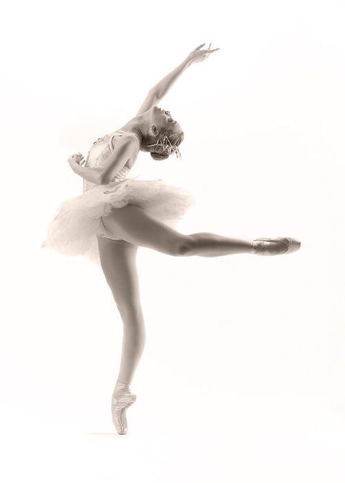 Ballet Greeting Card featuring the photograph Ballerina Arabesque by Steve Williams